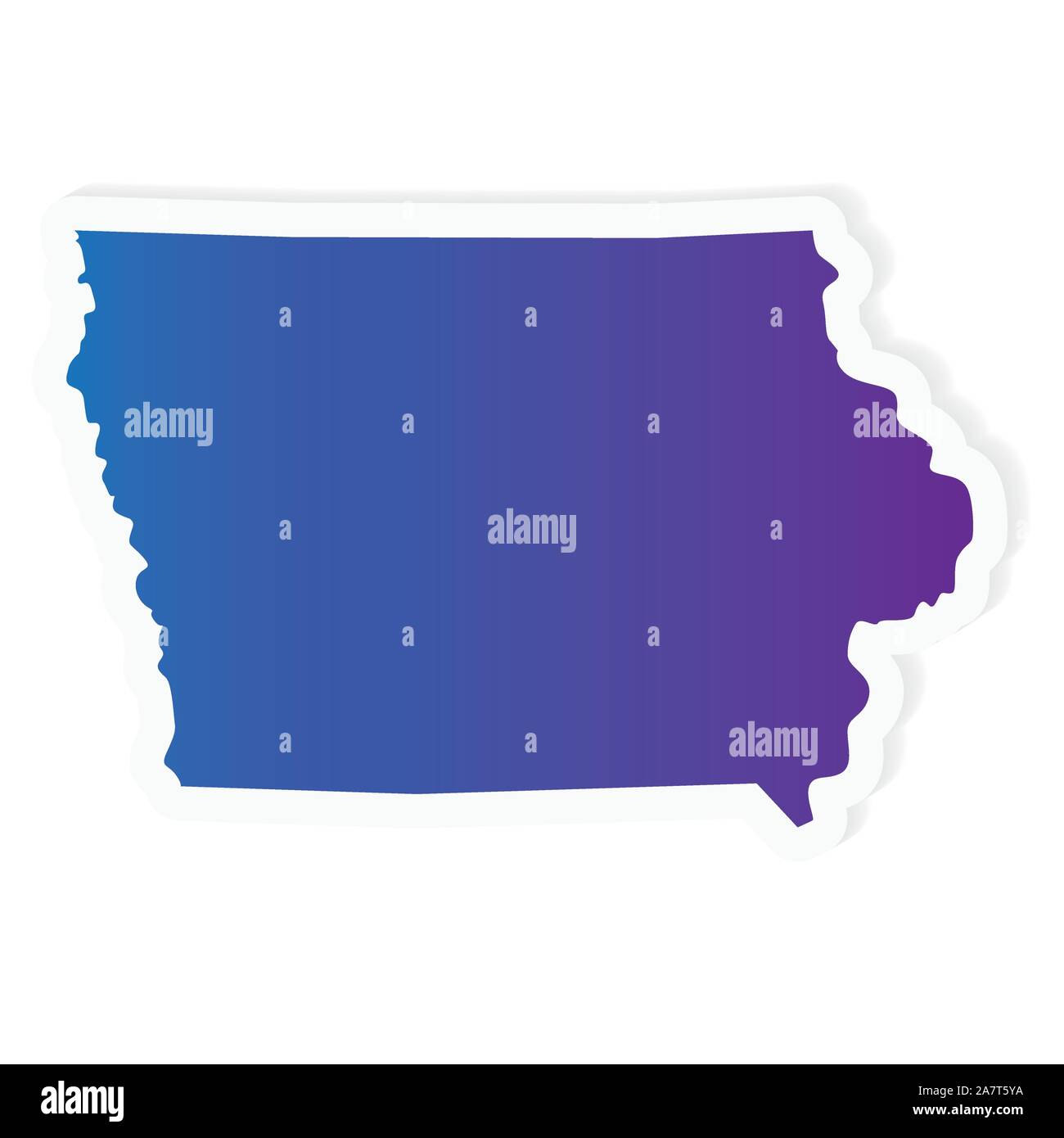 gradient Iowa map vector illustration Stock Vector Image & Art Alamy
