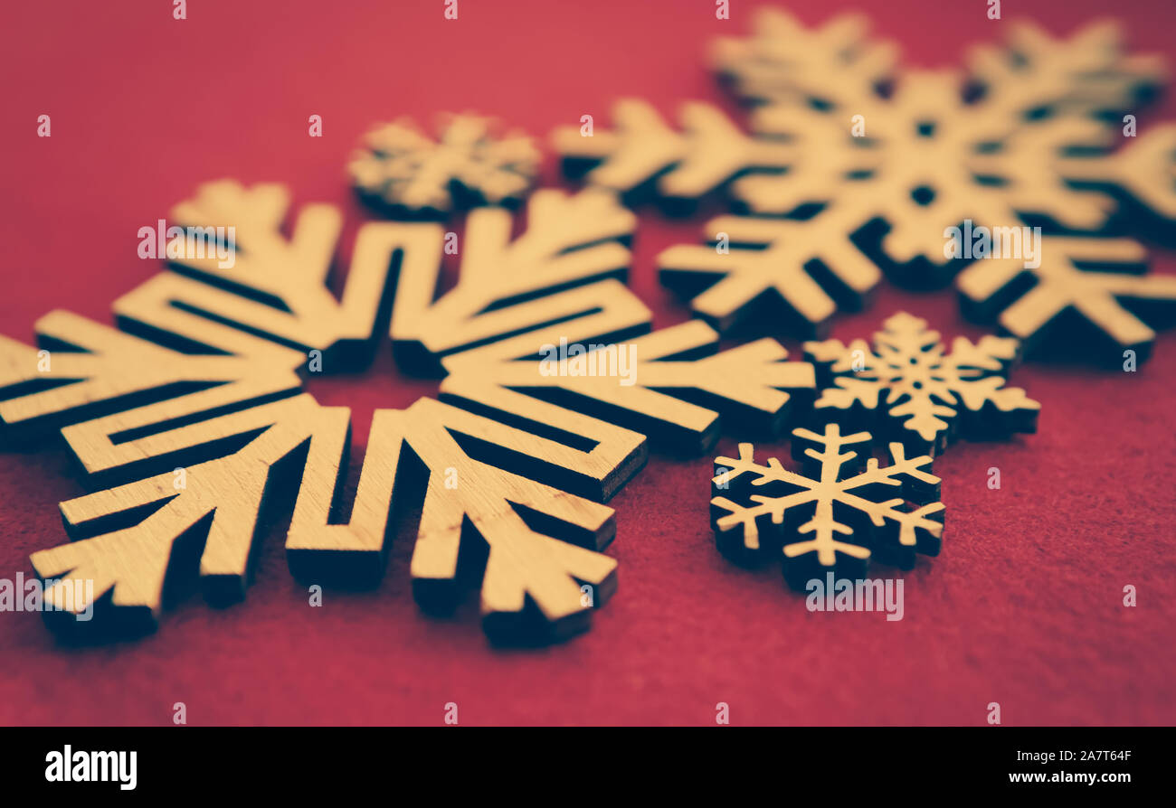 Handmade Snowflakes For Winter Holidays Merry Christmas And Happy