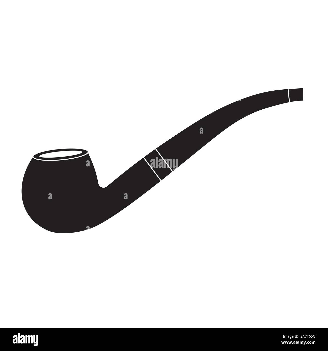 smoking pipe icon - vector illustration Stock Vector