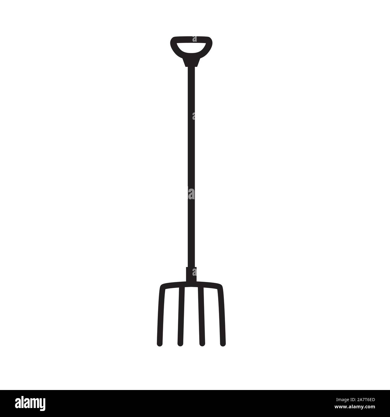 black pitchfork icon Stock Vector