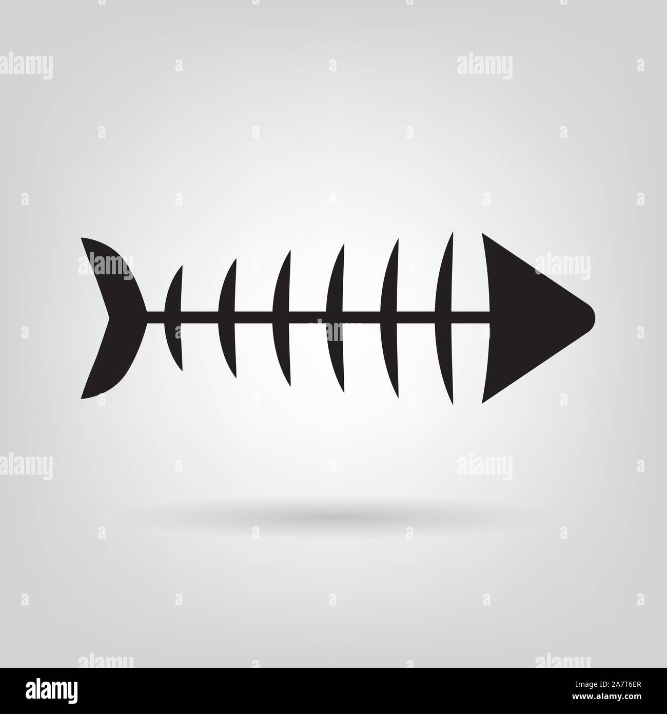 fishbone icon Stock Vector