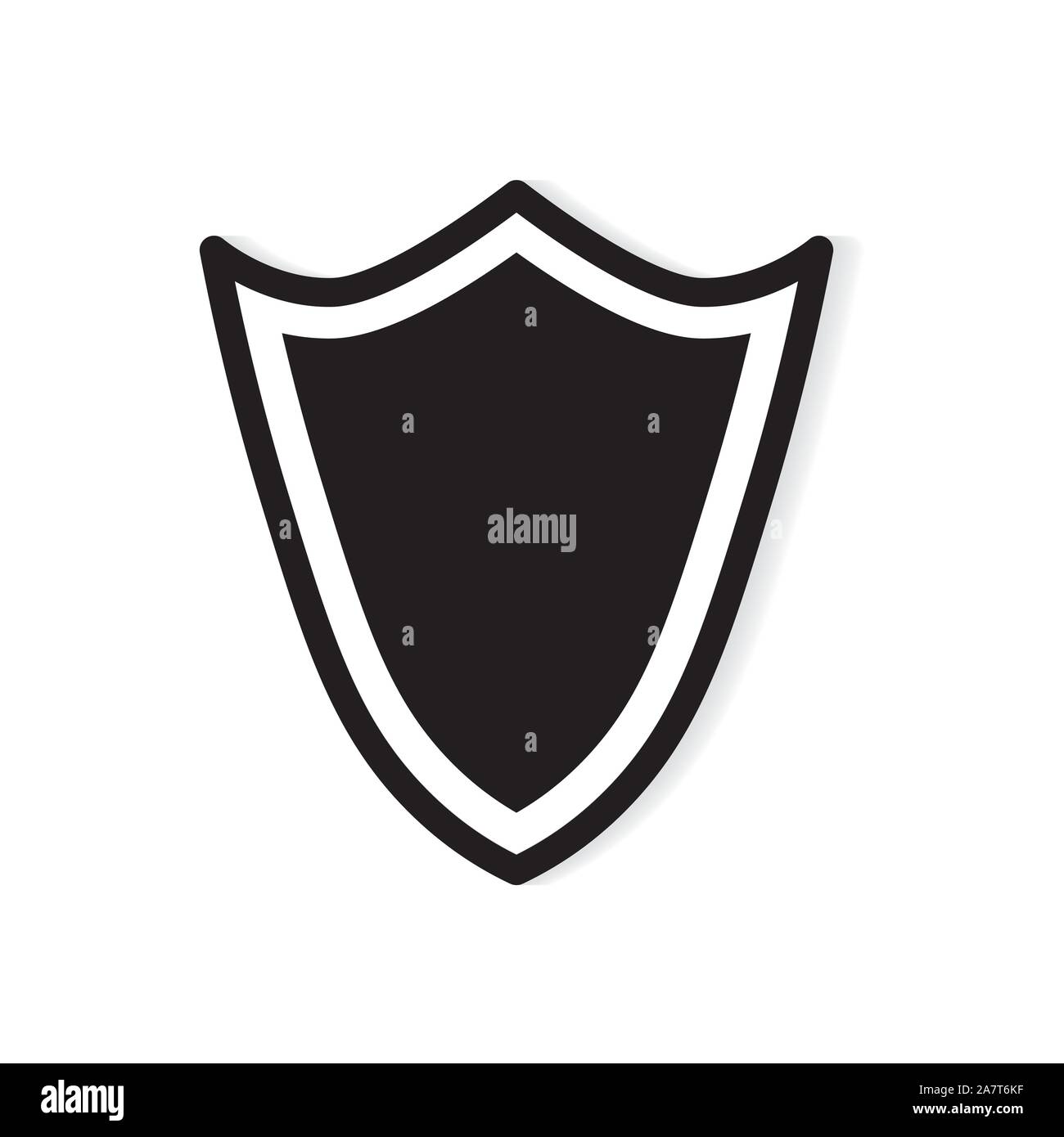 black shield icon Stock Vector