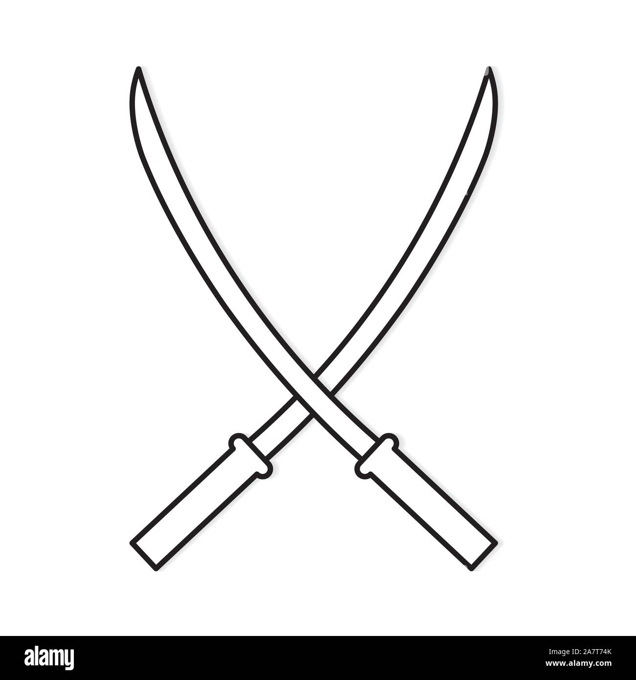 crossed swords icon Stock Vector