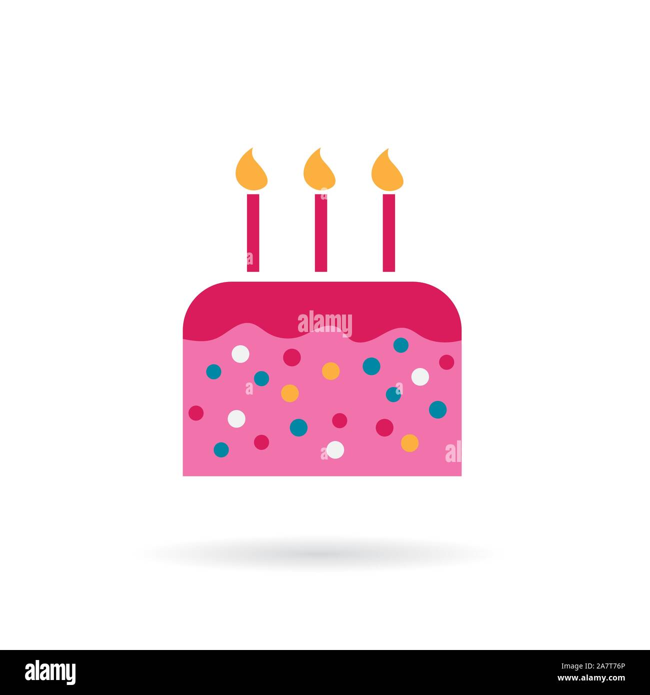 Birthday Cake Icon Vector Illustration Stock Vector Image Art Alamy