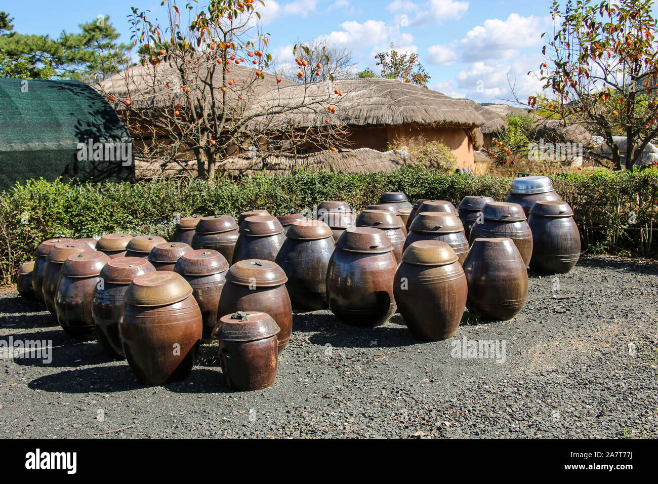 Andong Hahoe Folk Village in Andong, South Korea. UNESCO world heritage ...