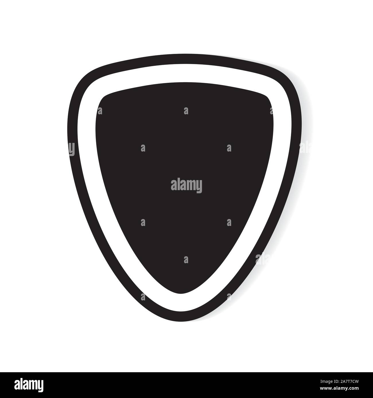 black shield icon Stock Vector