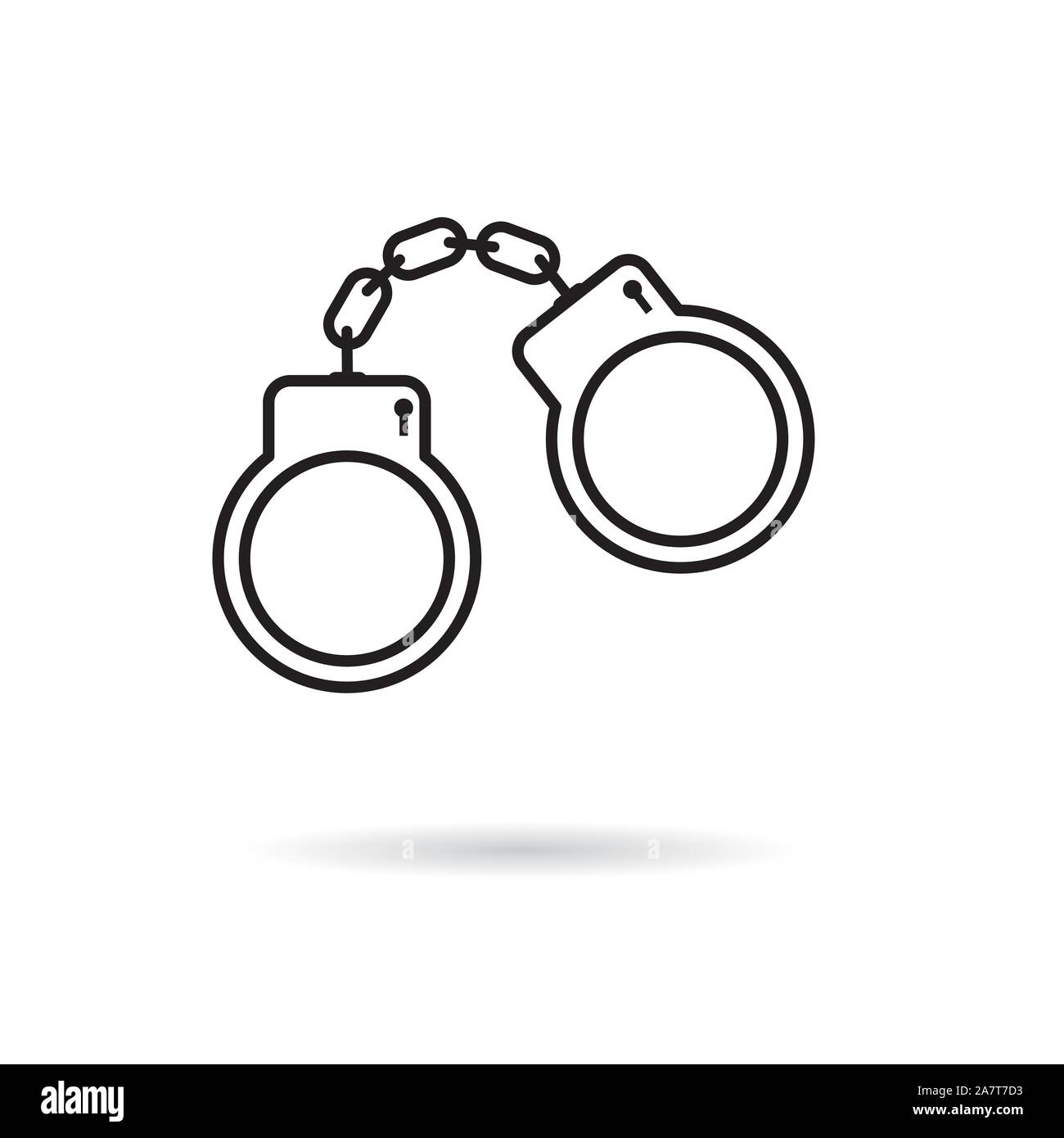 black handcuffs icon- vector illustration Stock Vector Image & Art - Alamy