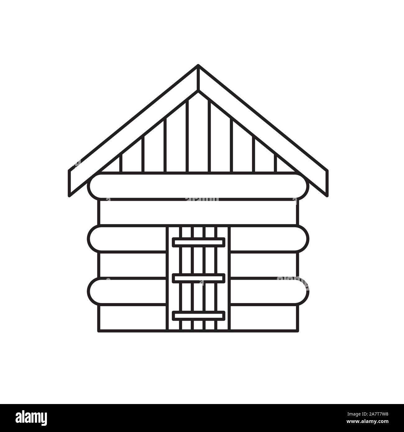 log cabin, cottage icon- vector illustration Stock Vector Image & Art ...