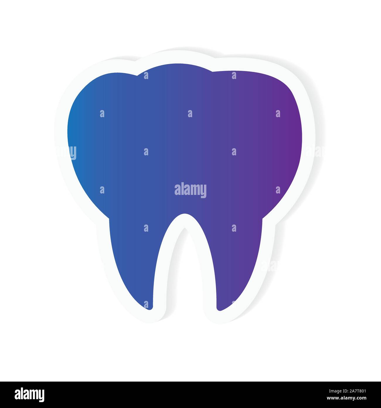 White tooth blue gradient hi-res stock photography and images - Alamy