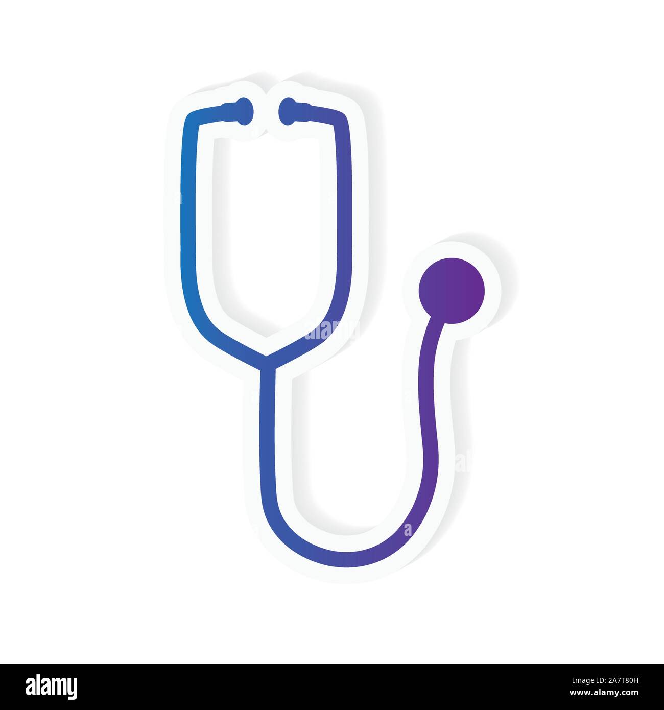 white stethoscope icon- vector illustration Stock Vector Image & Art ...