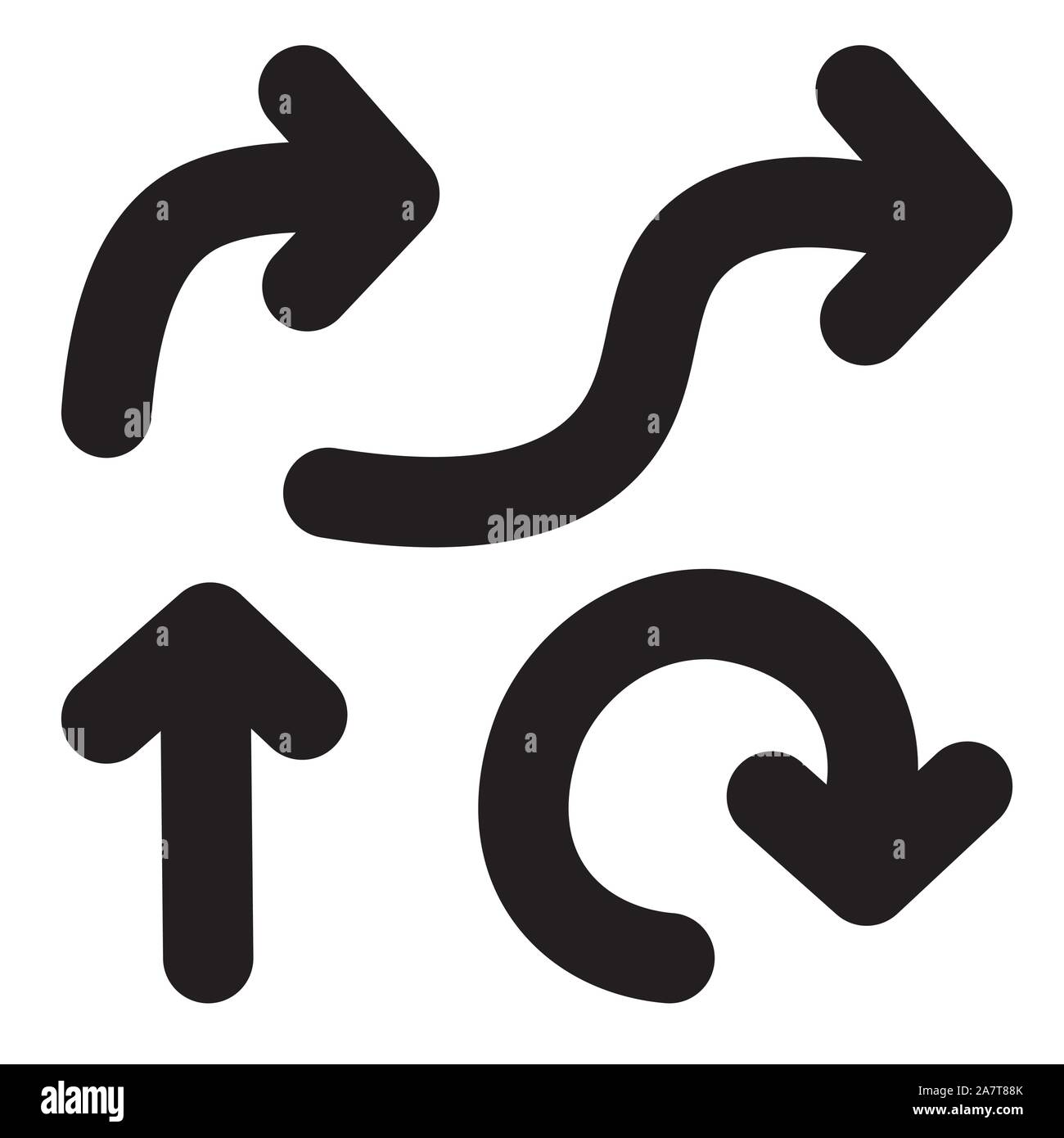 black arrows set icon- vector illustration Stock Vector Image & Art - Alamy