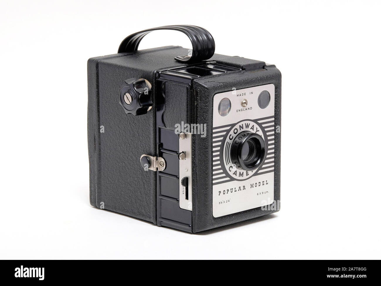 conway popular model box film camera on white background Stock Photo Alamy