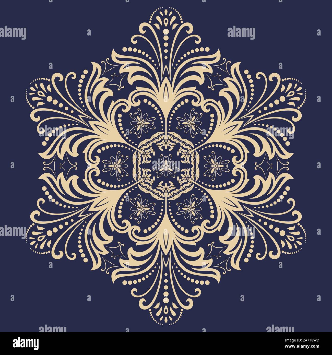 Elegant Vector Ornament in Classic Style Stock Vector