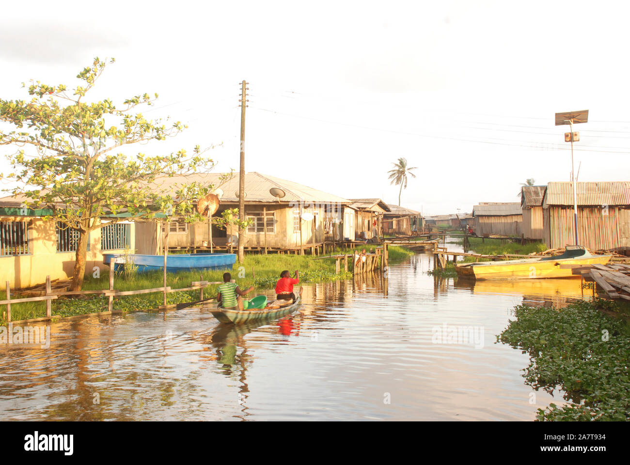 People of Ayetoro in the coastal community of Ilaje, Ondo State Nigeria. Stock Photo
