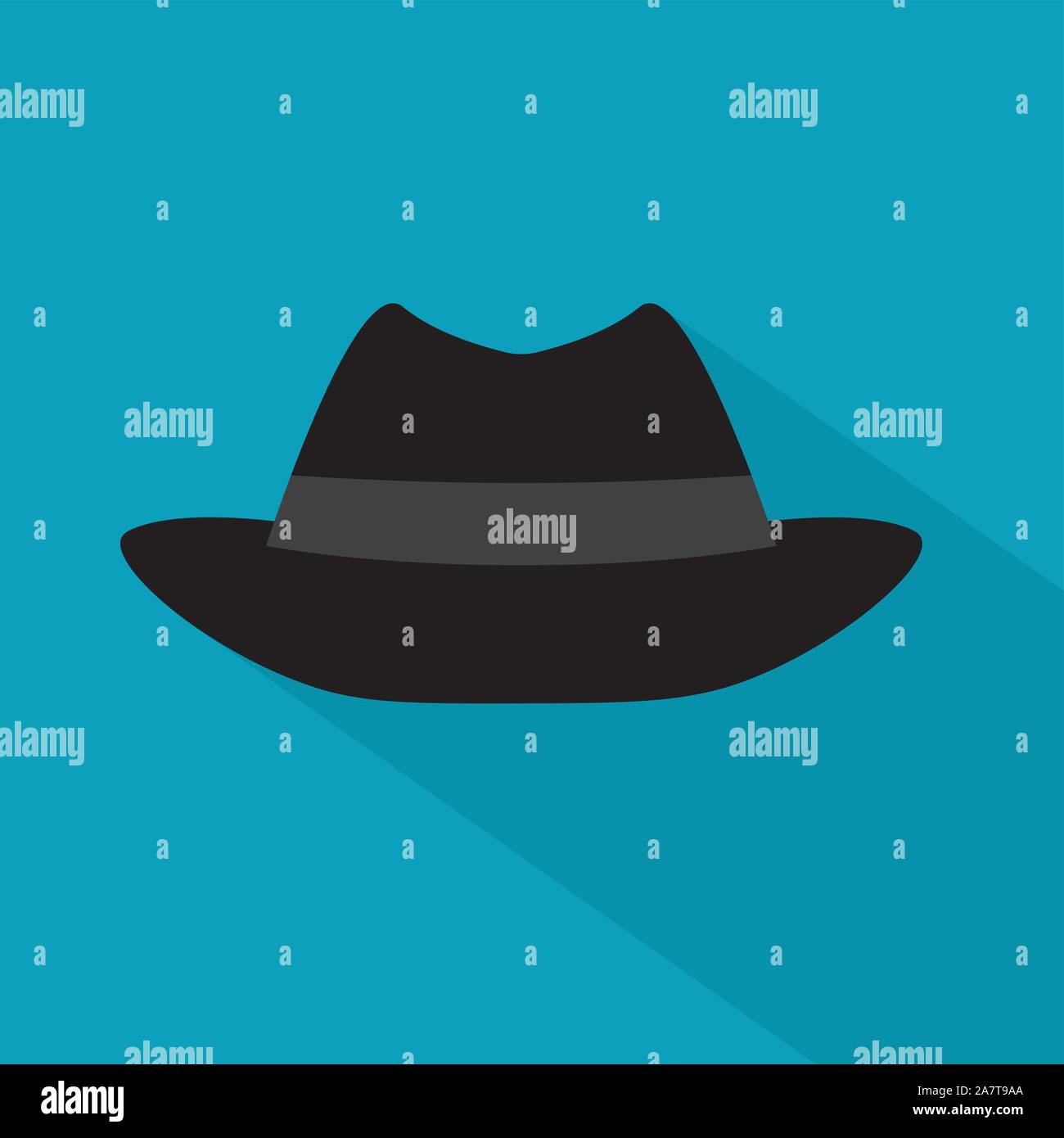vintage male spy hat icon- vector illustration Stock Vector
