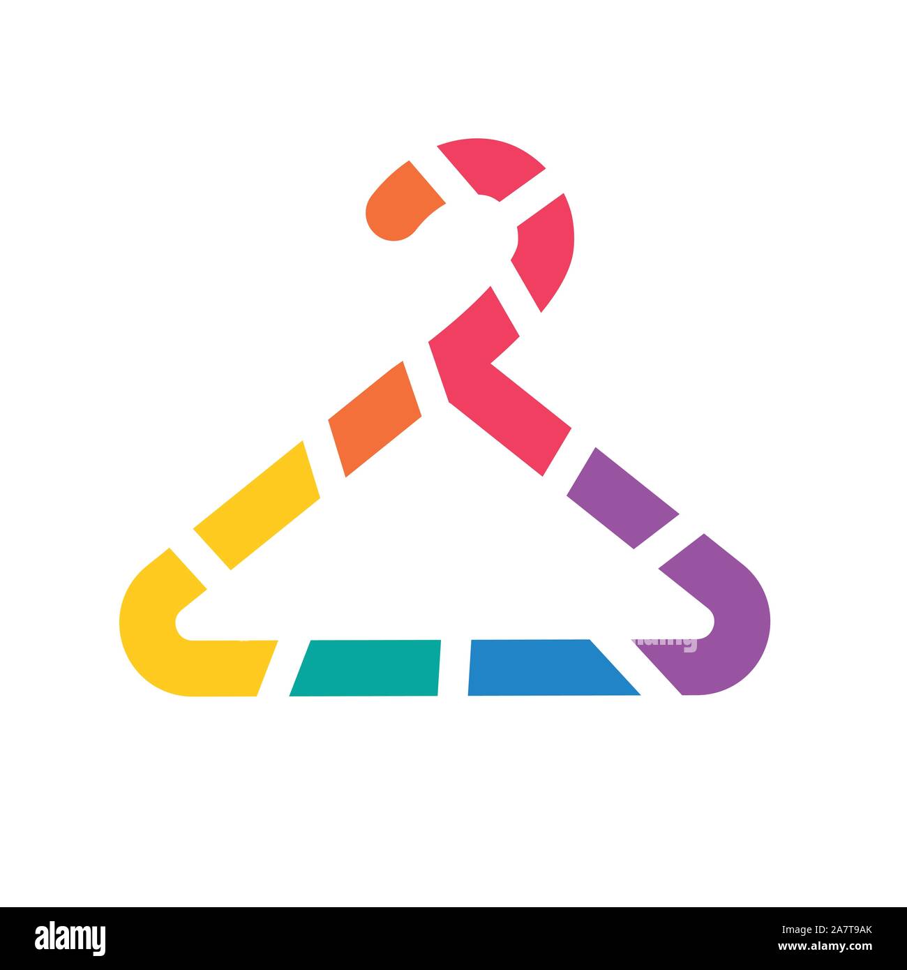 colorful geometric hanger icon- vector illustration Stock Vector Image ...