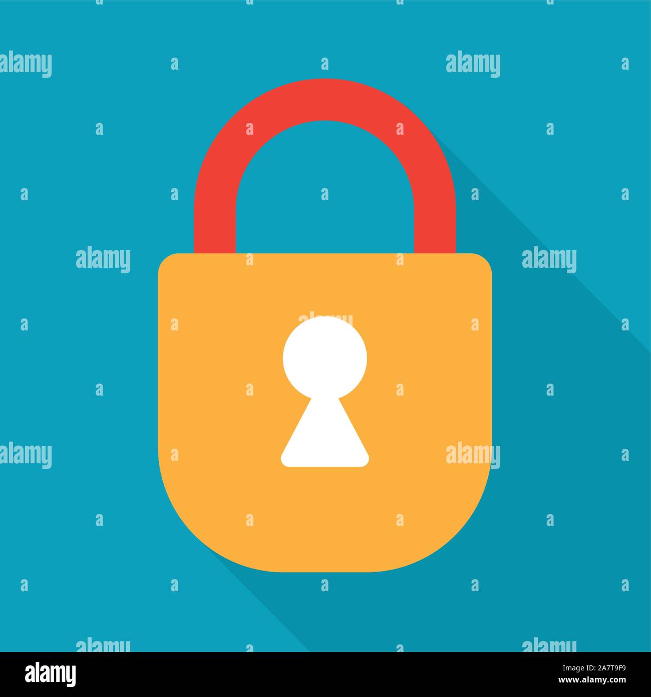 colorful padlock icon- vector illustration Stock Vector Image & Art - Alamy