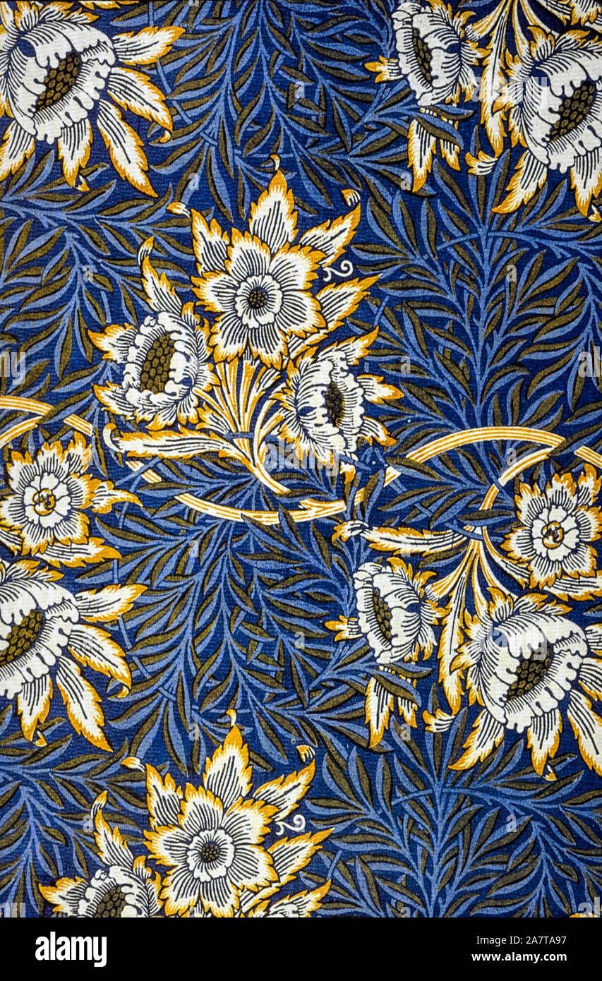 William Morris, Fabric Pattern, Tulip and Willow, 1873 Stock Photo
