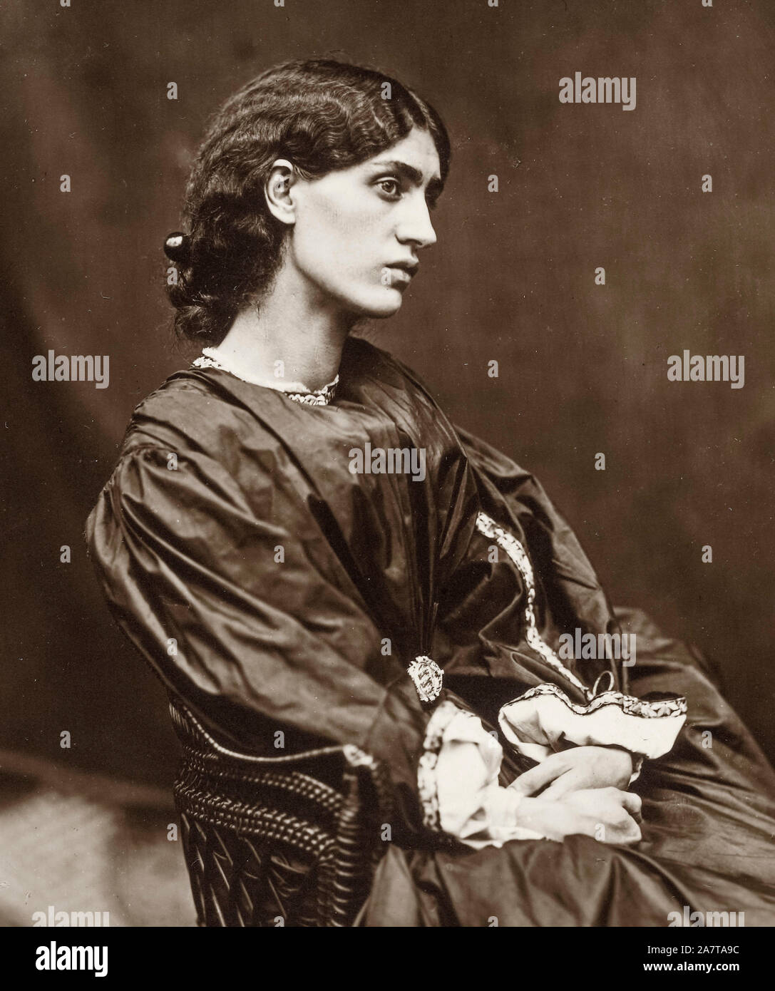 Jane Morris, (Mrs William Morris), portrait photograph by John Robert Parsons, 1865 Stock Photo
