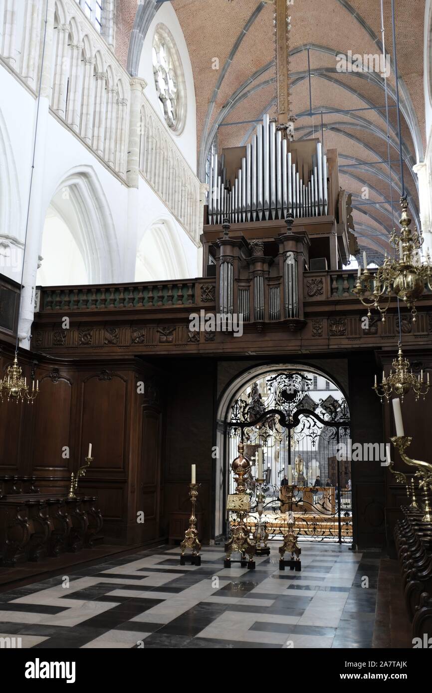 interior of the Church of Our Lady in Bruges, Belgium Stock Photo
