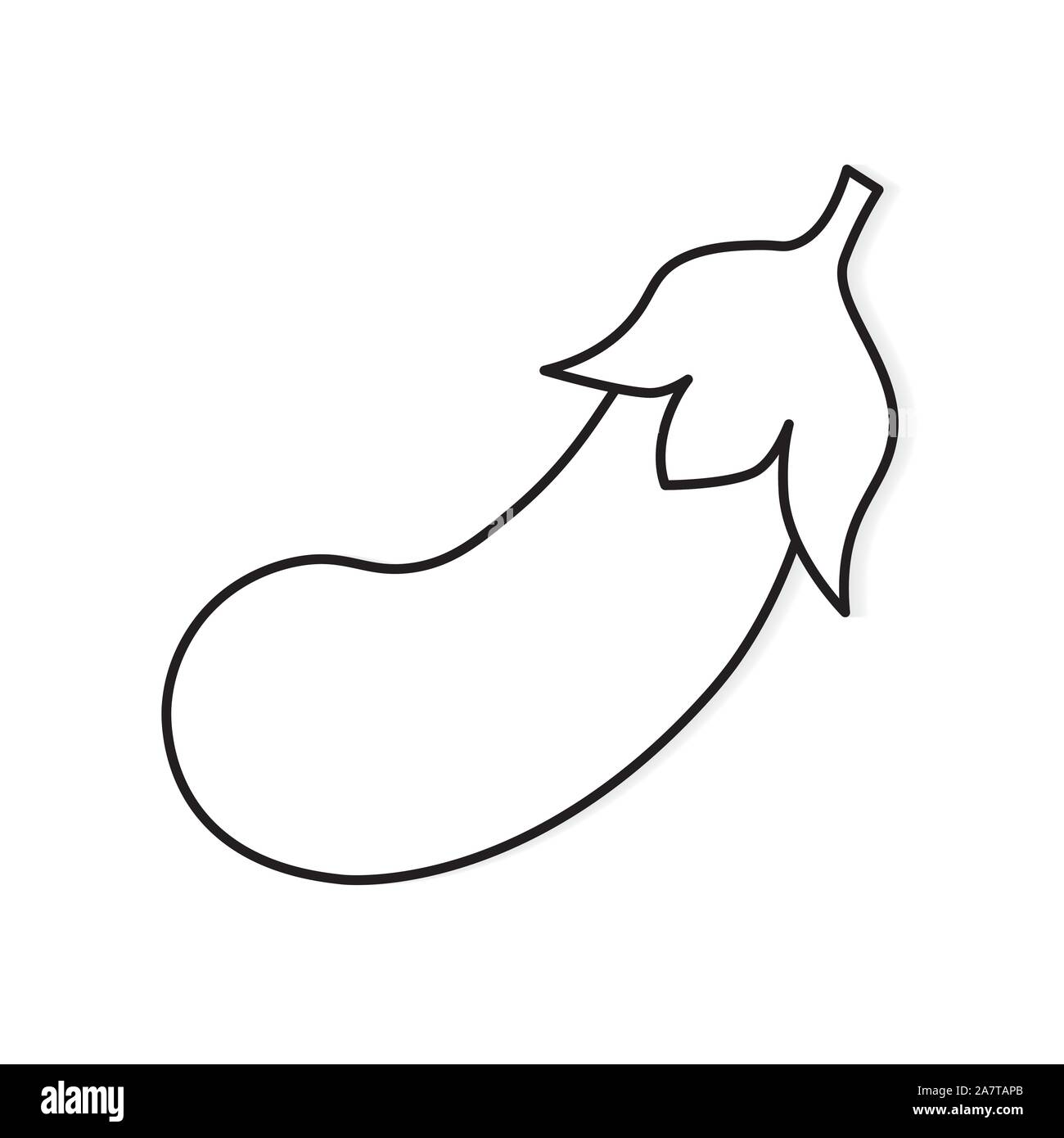 eggplant icon Stock Vector