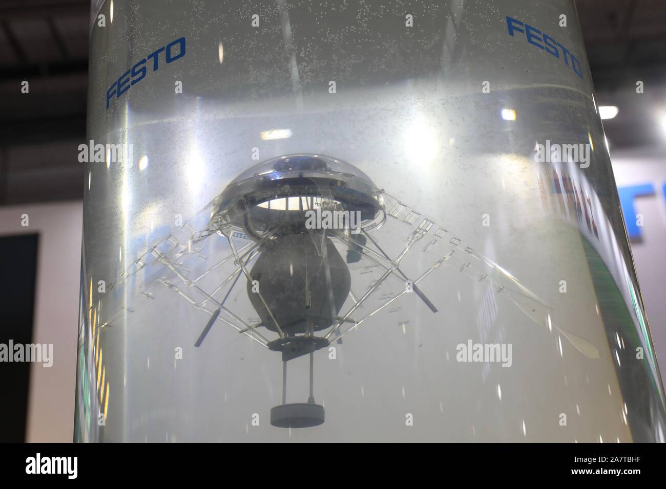 A robot in the form of a jellyfish developed by Festo is displayed during  the 2019 Word Robot Conference (WRC) in Beijing, China, 20 August 2019. Th  Stock Photo - Alamy