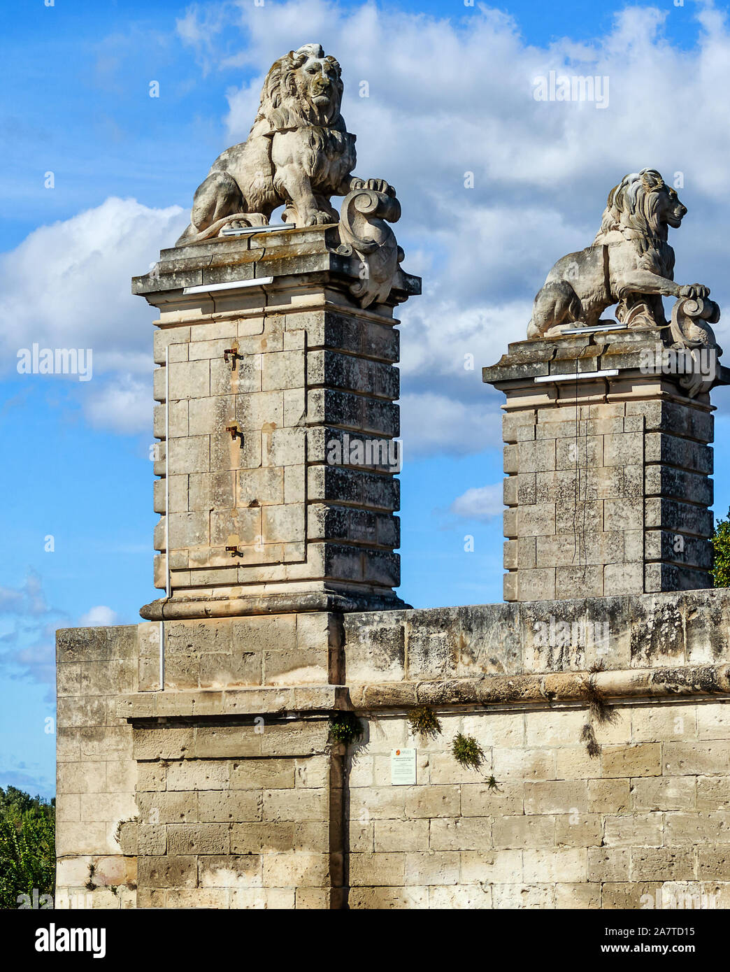 The Pont aux Lions or Pont de Lunel in Arles, France Stock Photo