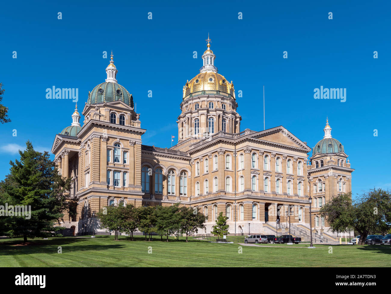 Iowa State Capitol (Iowa Statehouse), Des Moines, Iowa, USA. Stock Photo