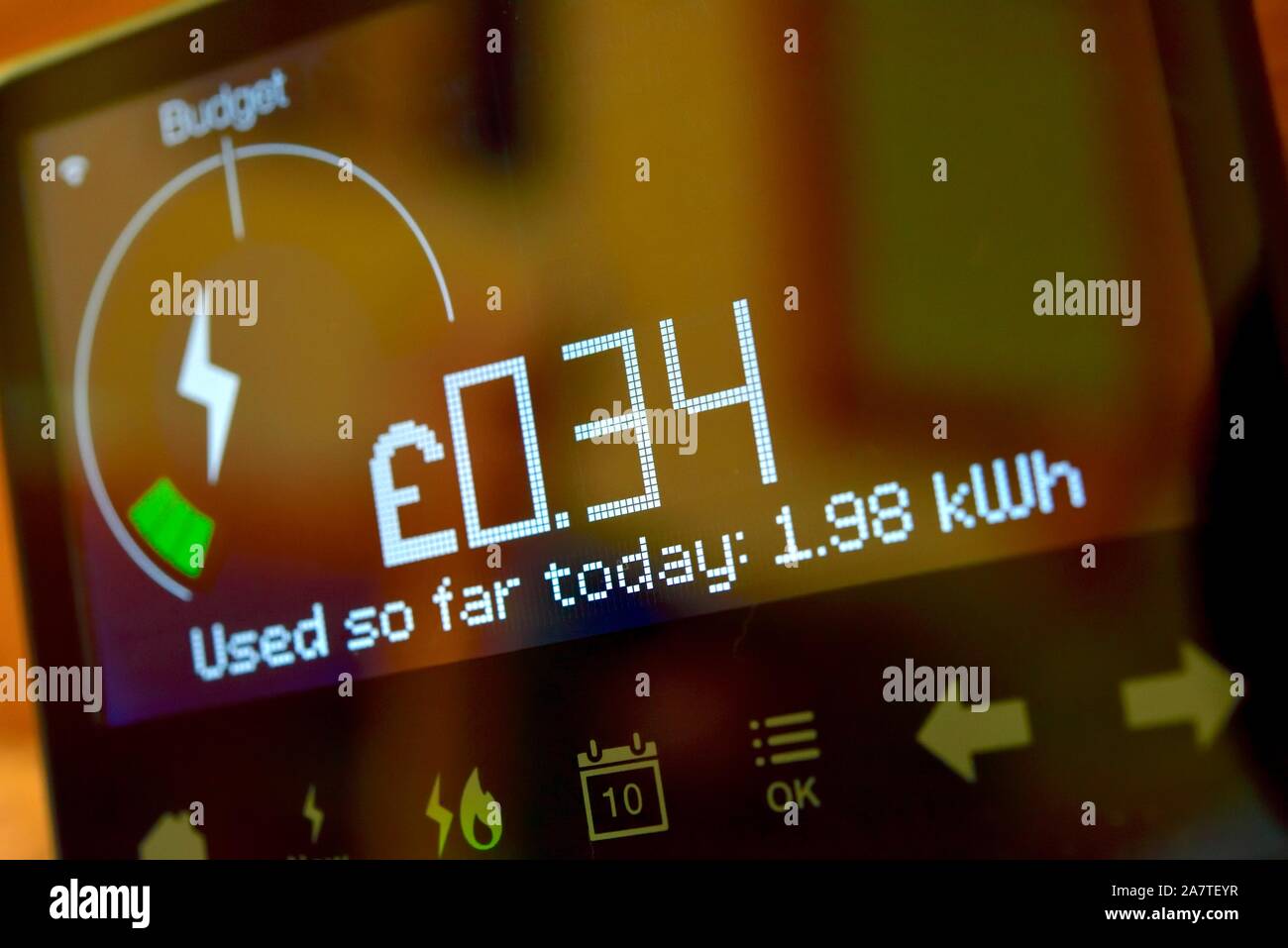 Smart meter electricity monitor Stock Photo