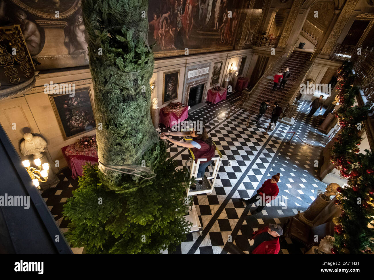 A Christmas tree is installed as fourteen Christmas trees, up to 24ft
