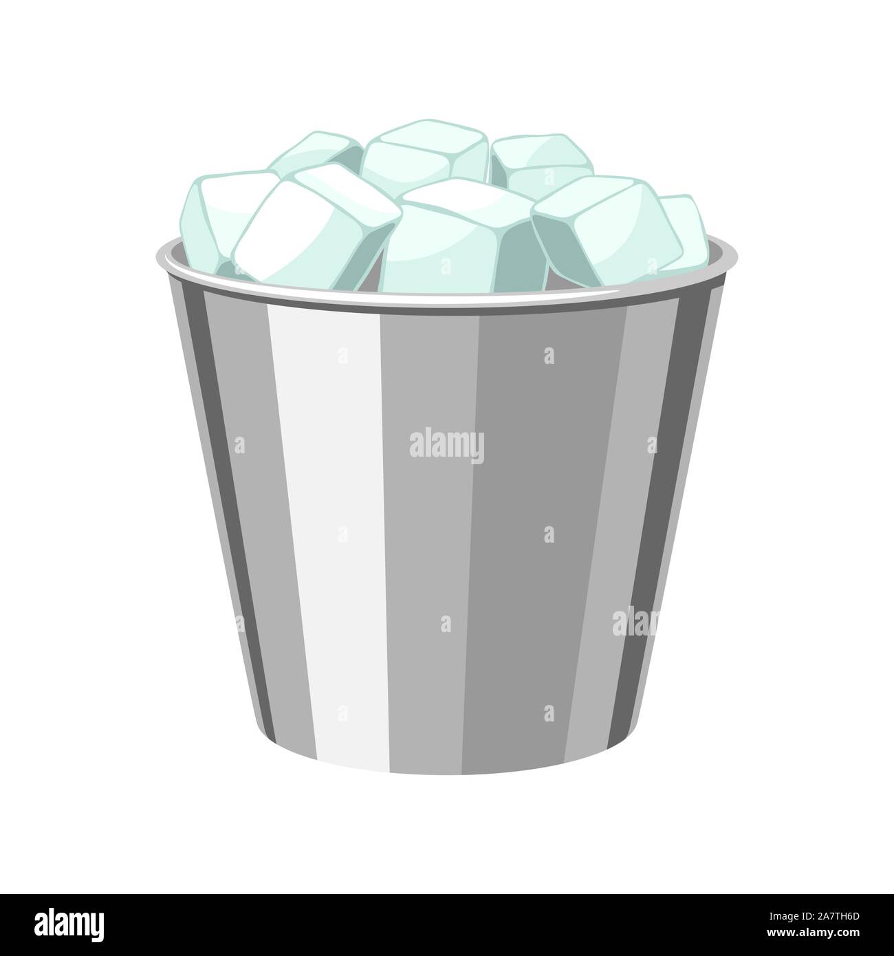 Ice bucket for cooling bottles. Stock Vector