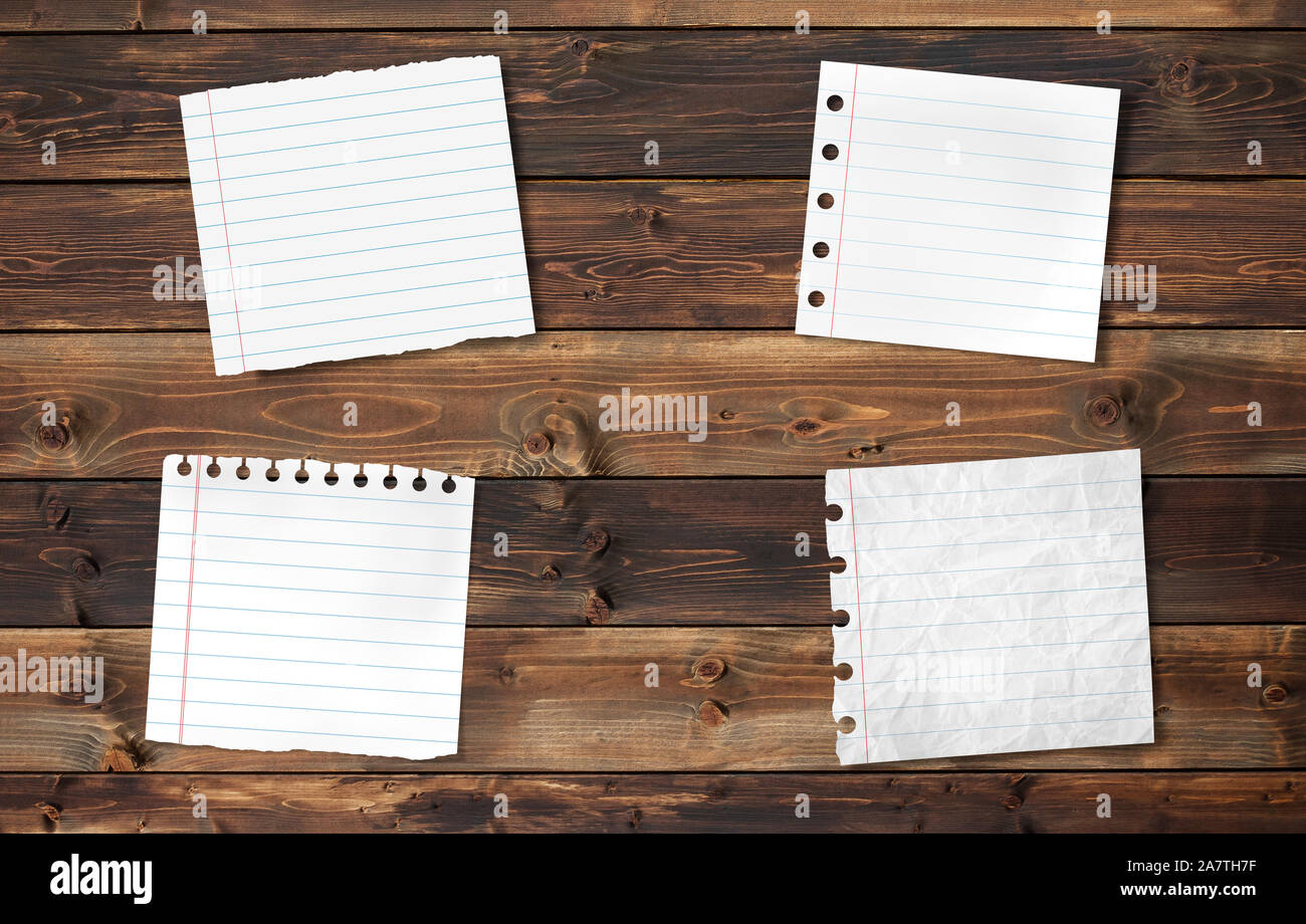 Note Paper  on wood background Stock Photo