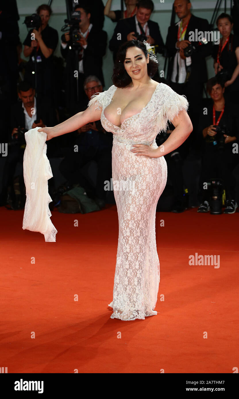 VENICE, ITALY AUGUST 29,2019 Francesca Giuliano walks the red carpet