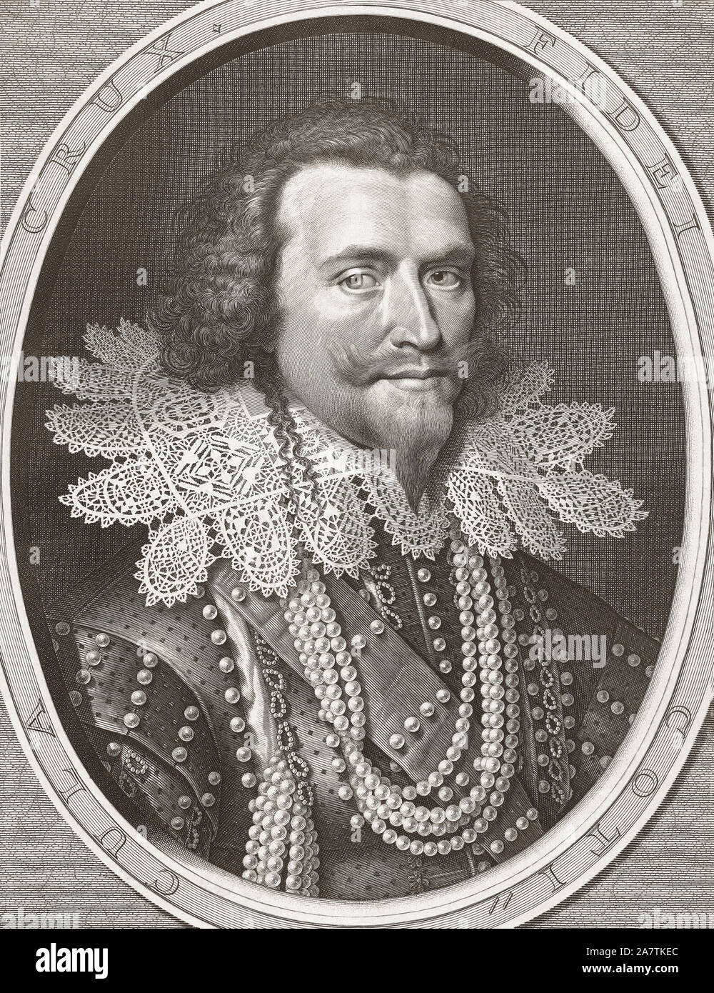 George Villiers, 1st Duke of Buckingham, 1592 to 1628. English courtier, politician and favourite of King James I of England. Stock Photo