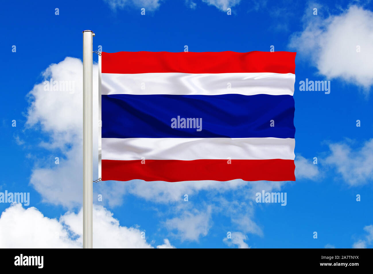 Fotomontage, Flagge von Thailand, Asien Stock Photo