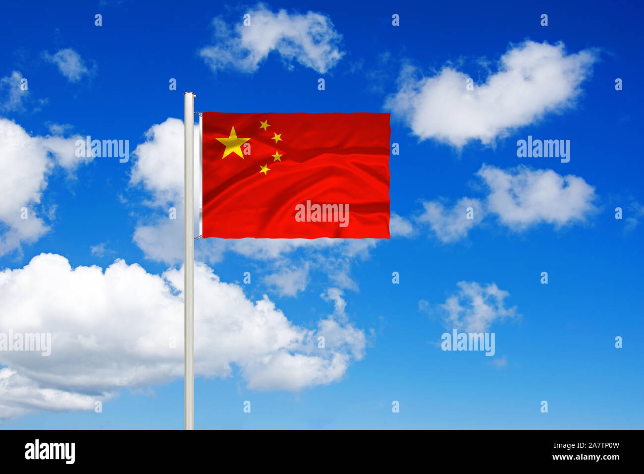 Fotomontage, Flagge von der Volksrepublik China Stock Photo - Alamy