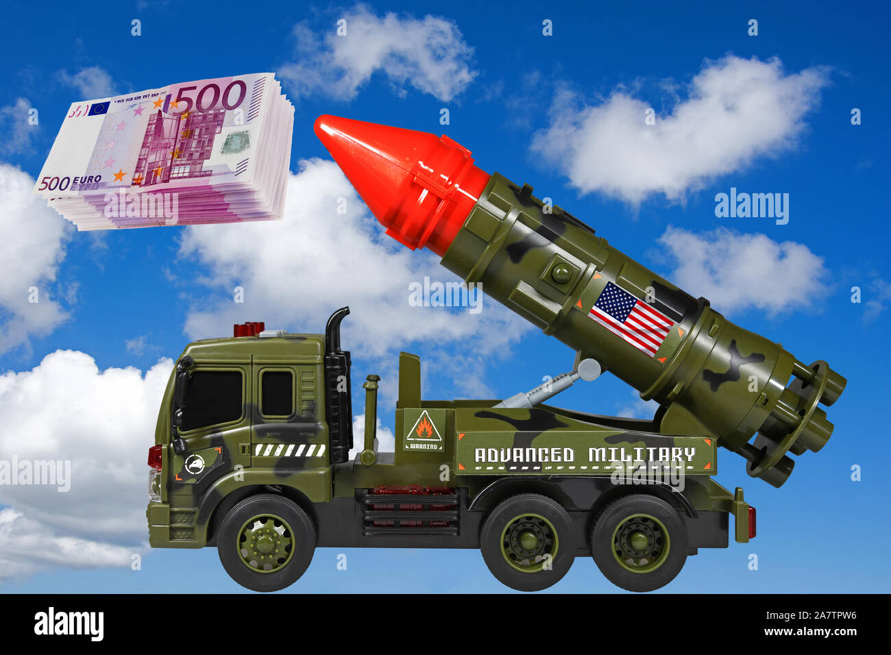 Kriegswaffen, Waffenbexporte, LKW, Rakete, Raketen, Raketenwerfer, mobile Raketenabschussrampe, USA, Stock Photo