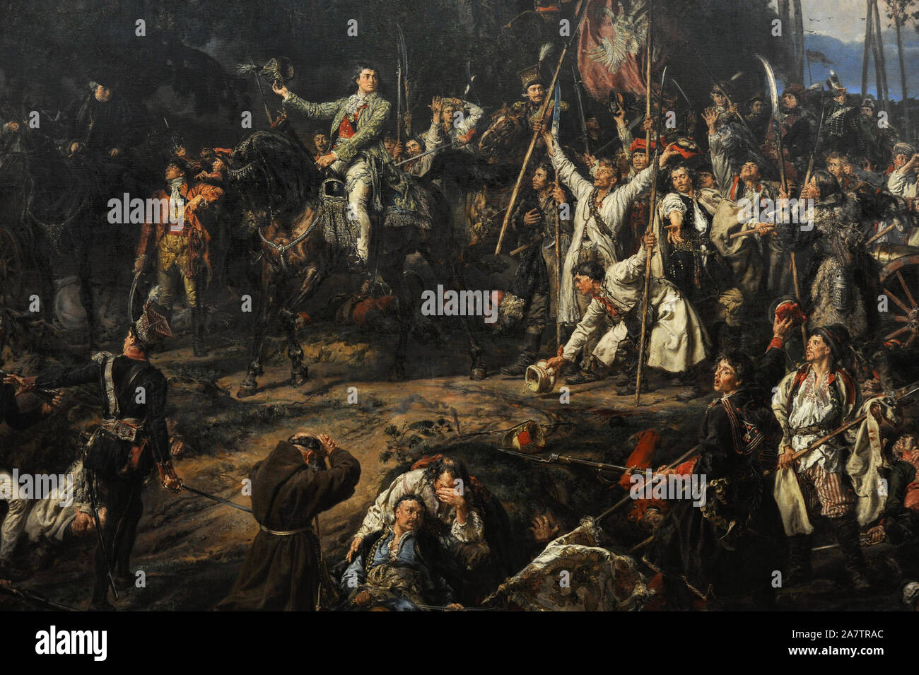Tadeusz Kosciuszko (1746-1817). Polish General. Kosciuszko in Raclawice ...