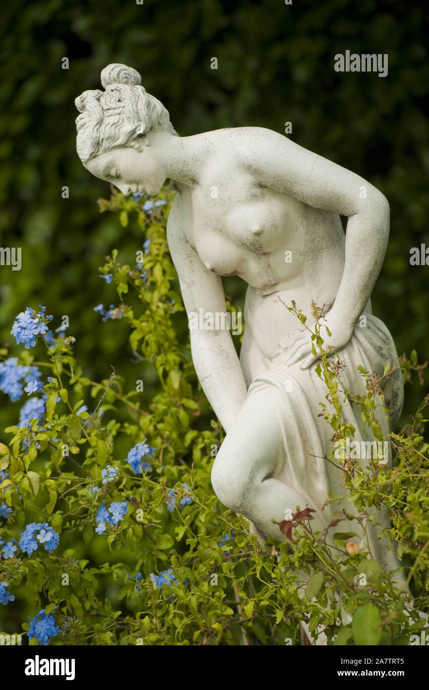 Frau, Skulptur, Gartenskulptur, Akt, Nackt, Nymphe, Wien, Park, Parkanlage, Stock Photo