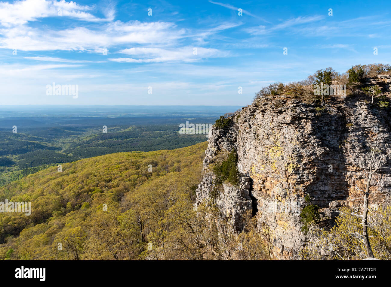 Cliff view in the Ozark mountains, Arkansas Stock Photo