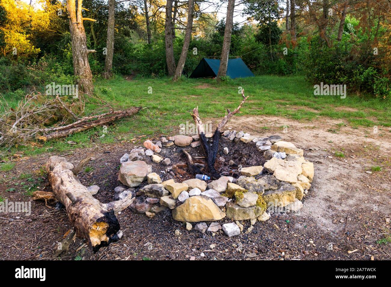 A wild camping site near the town of Carcassonne in Southern France Stock  Photo - Alamy