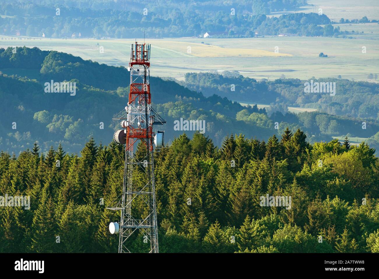 Aerial shot cell phone tower hi-res stock photography and images - Alamy