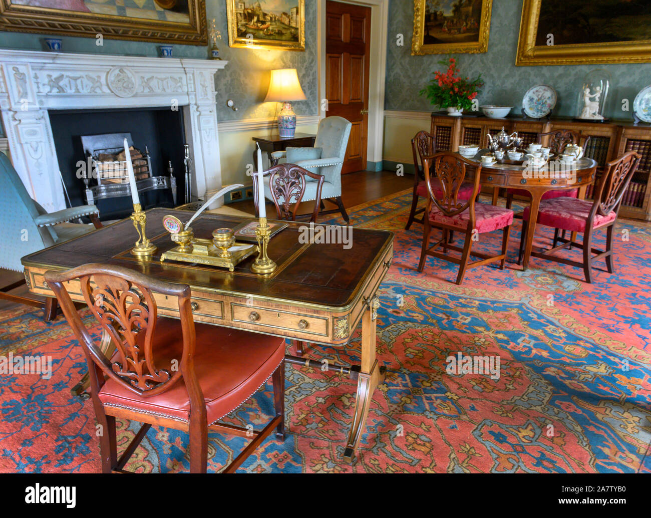 Interior view of a drawing room at Culzean Castle, Maybole, Carrick, Ayeshire, Scotland, UK Stock Photo