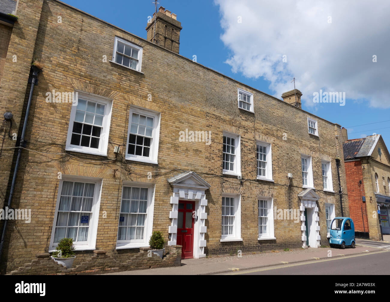 No 3 Queen Street, Southwold, Suffolk, was the third Southwold home of author George Orwell (Eric Blair) and his family. Stock Photo