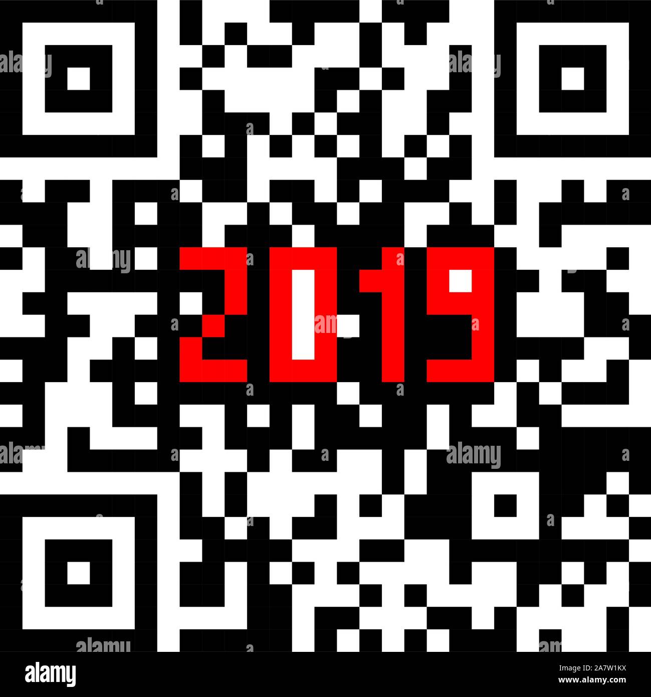 Modern technologies 2019 written inside a QR code Stock Vector Image ...