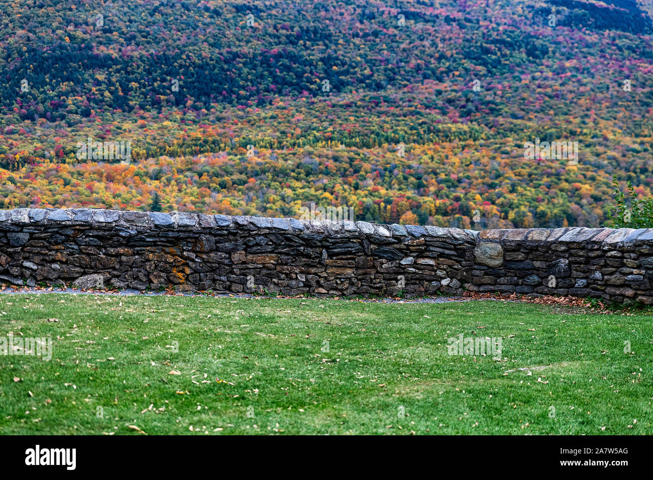Autumn view from the Hildene estate, Manchester, Vermont, USA Stock