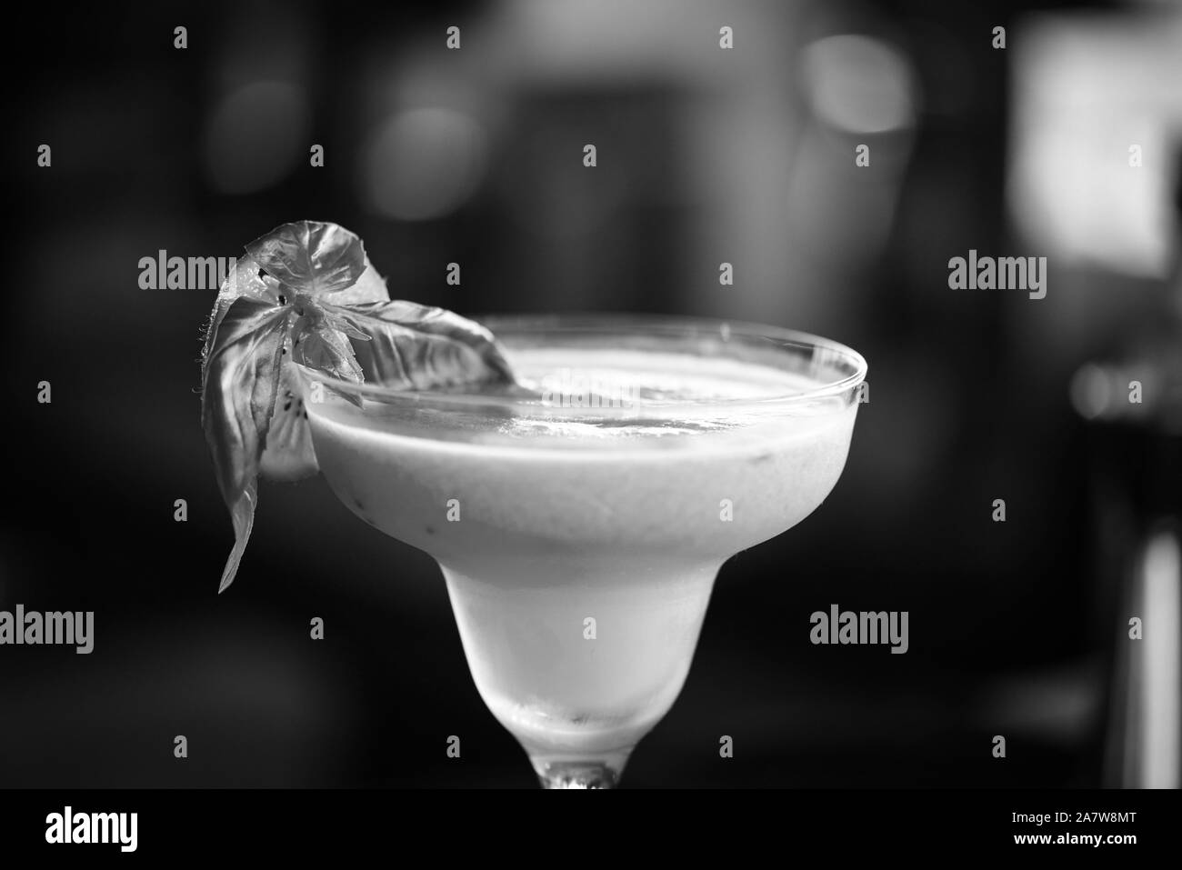 kiwi cooler cocktail with fresh fruits & basil Stock Photo Alamy