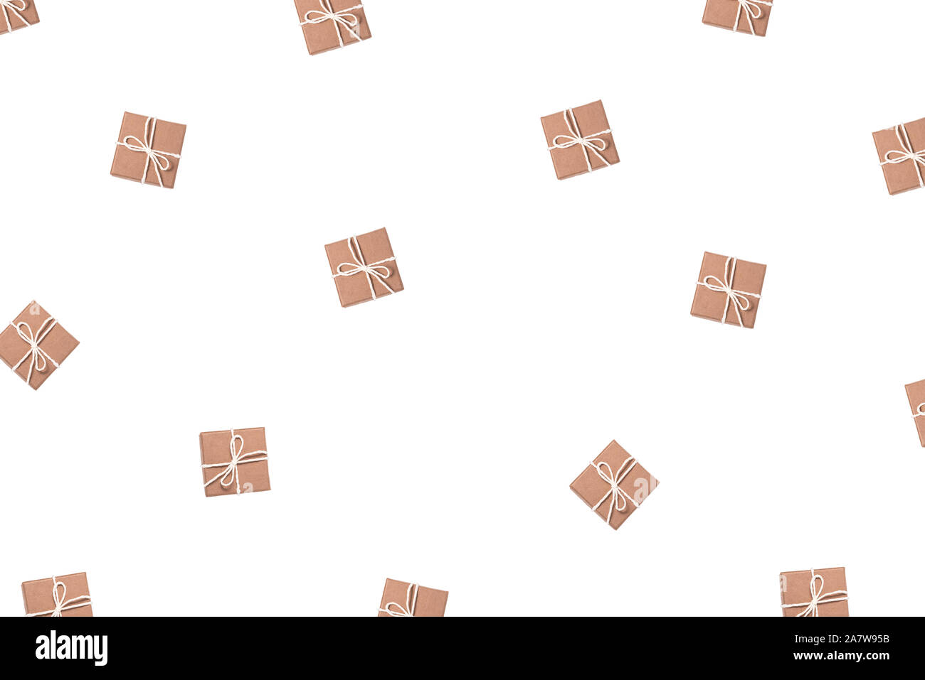 Pattern of gift boxes isolated on white background Stock Photo - Alamy
