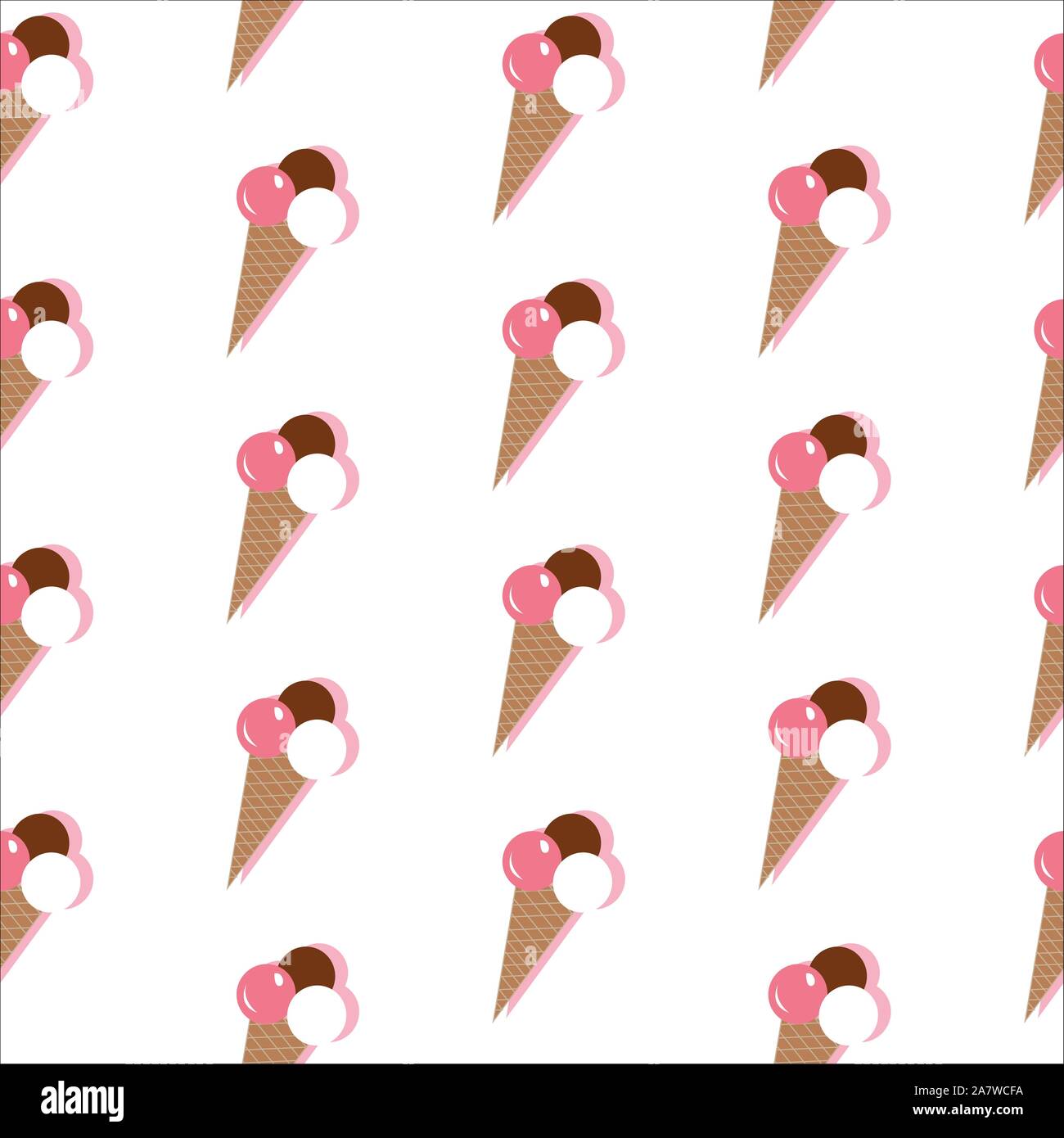 Ice Cream Seamless Pattern. Vector Illustration Stock Vector Image ...