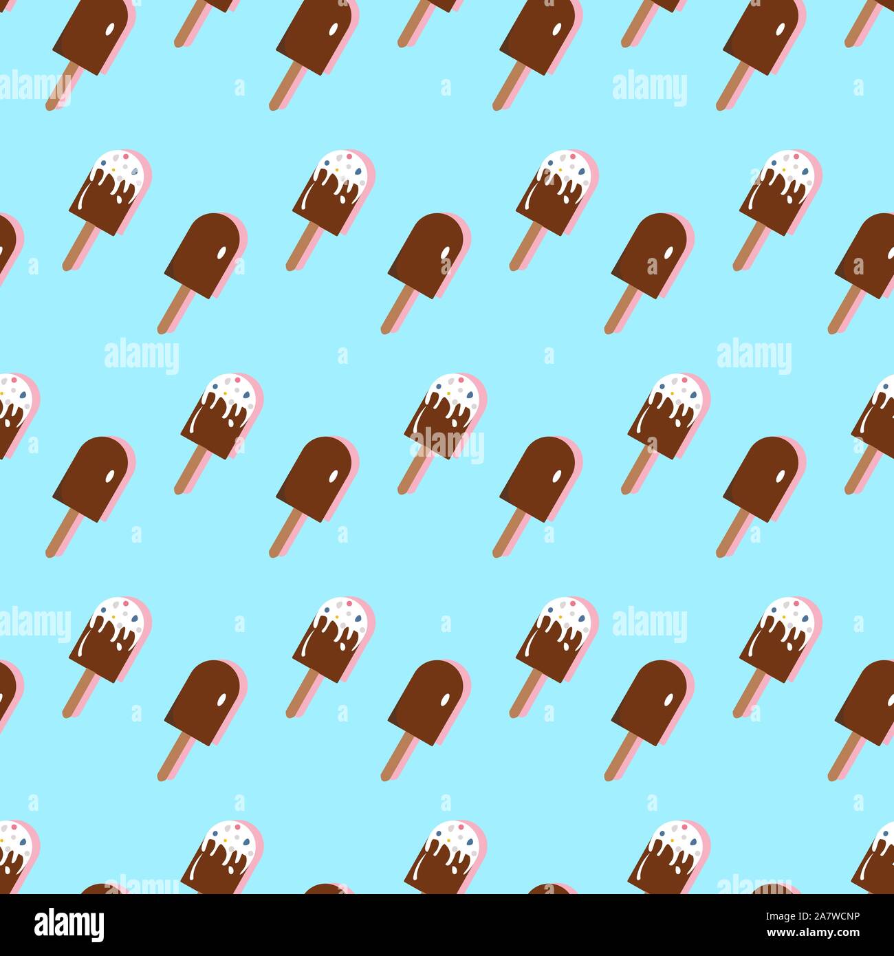 Ice Cream Seamless Pattern. Vector Illustration Stock Vector Image ...